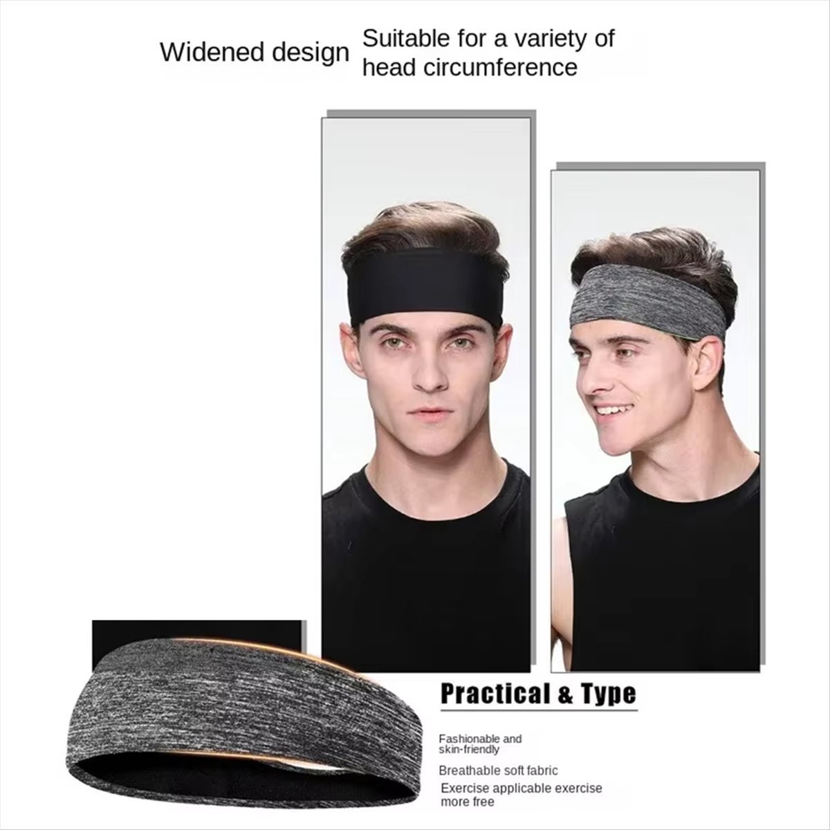 Hair Band Elastic - ABST Sweatband for Men Women Elastic