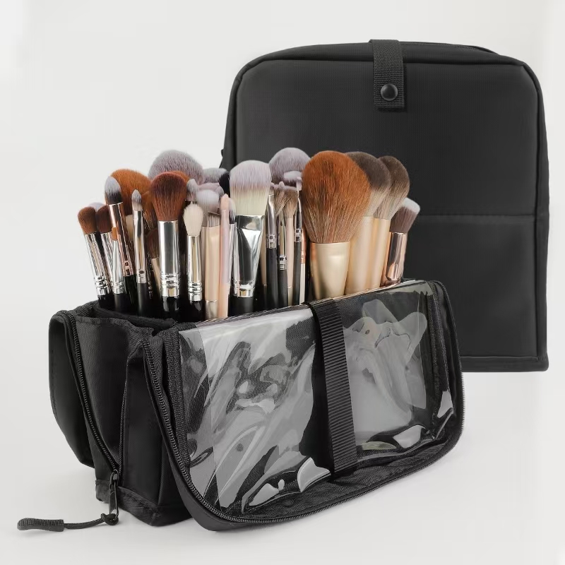 Women Accessories Organizer - Large Black Foldable Makeup Bag 14-40