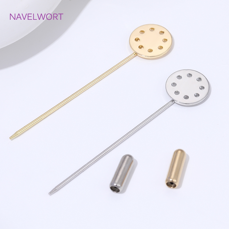 Brooch Pin Gold - 14K Gold Plated Long Brooch Safety