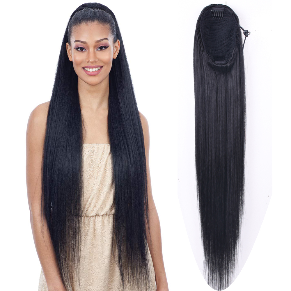 Hair Band Elastic - 30inch Long Afro Puff Yaki Straight