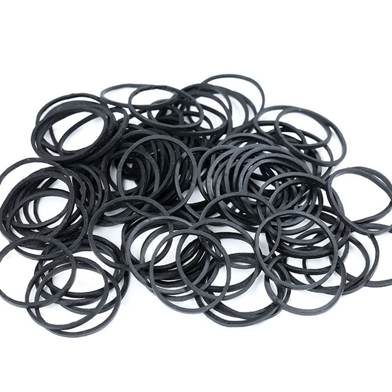 Hair Band Elastic - 100Pcs Black Rubber Band,Elastic Bands for