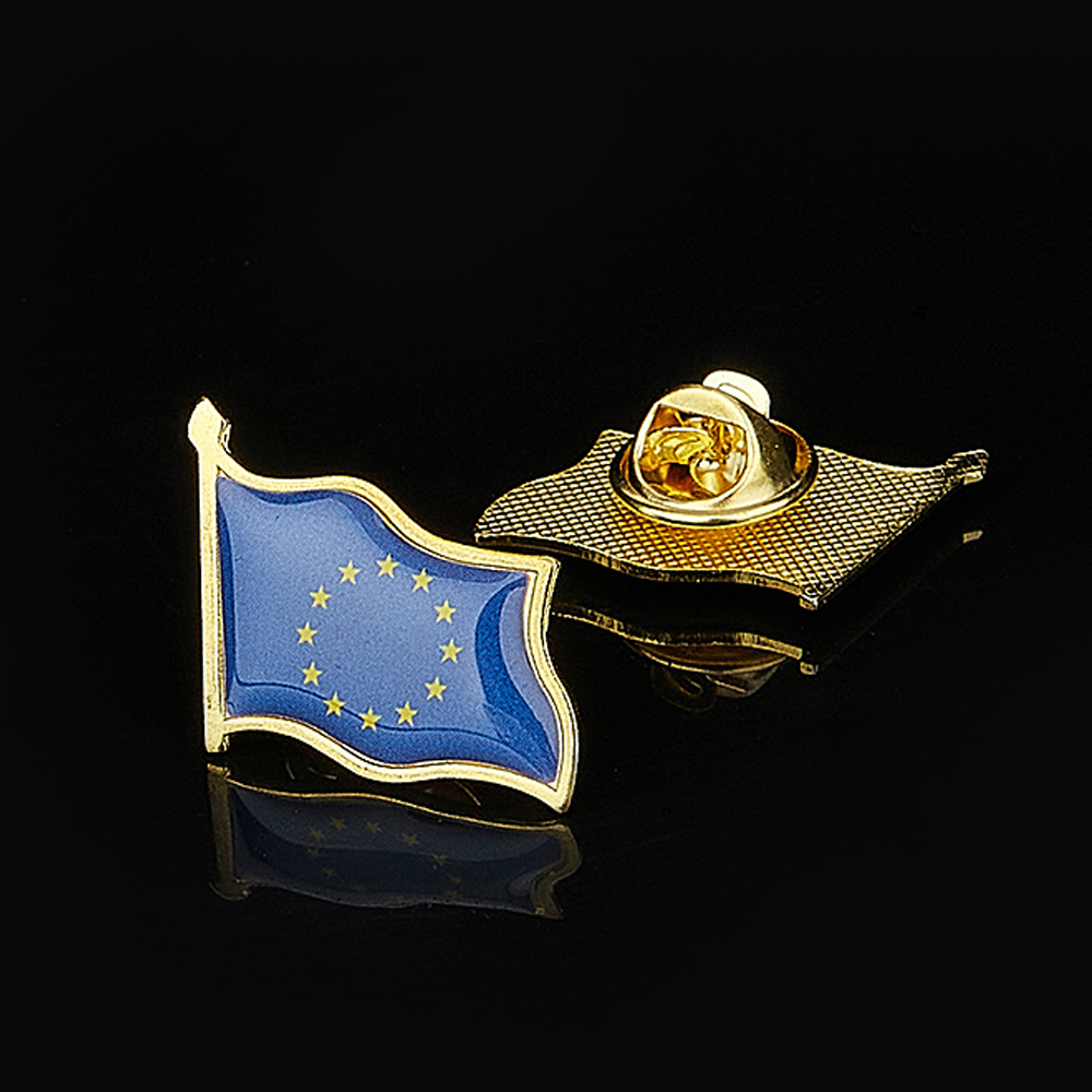 Brooch Pin Gold - European Union Patriotism Badge Gold Plated
