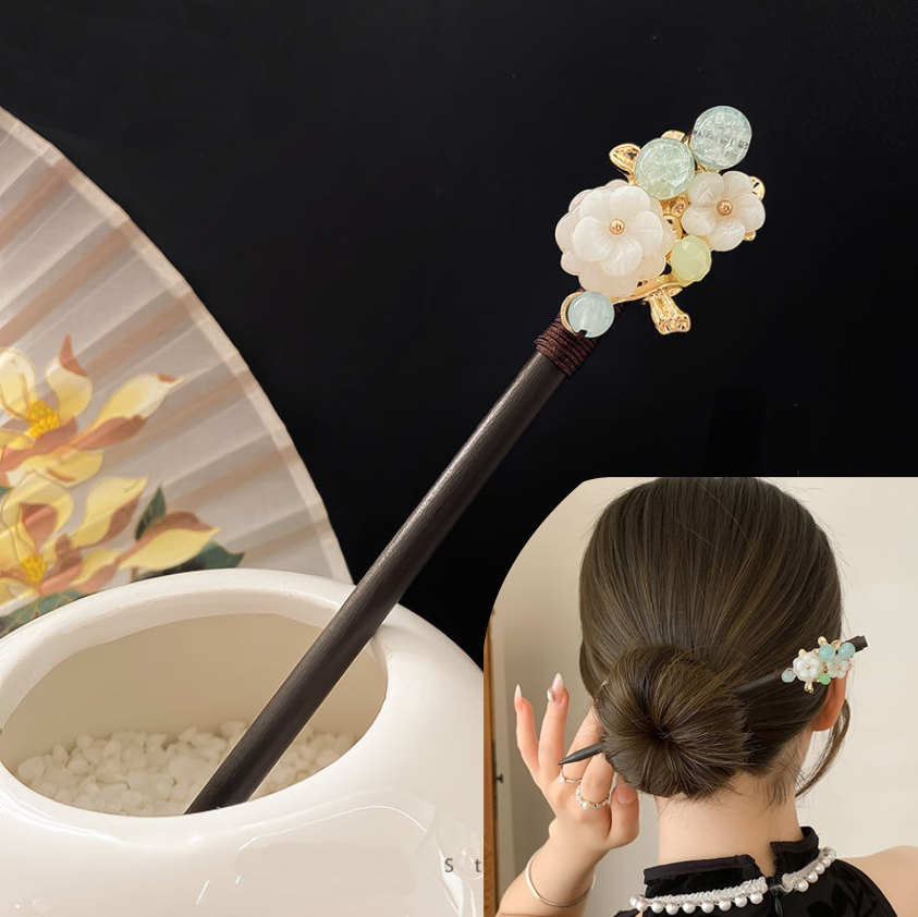 Hair Fork Stick - Chinese Hair Stick Step Shake Wooden