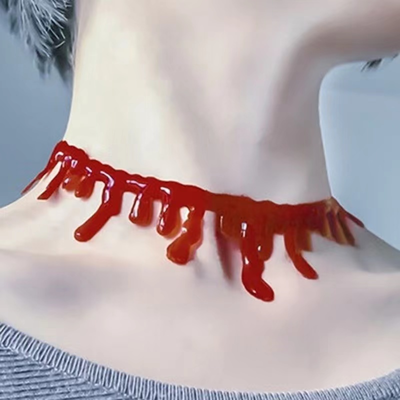 Women'S Vampire Accessories - New Creative Halloween Red Dripping Blood