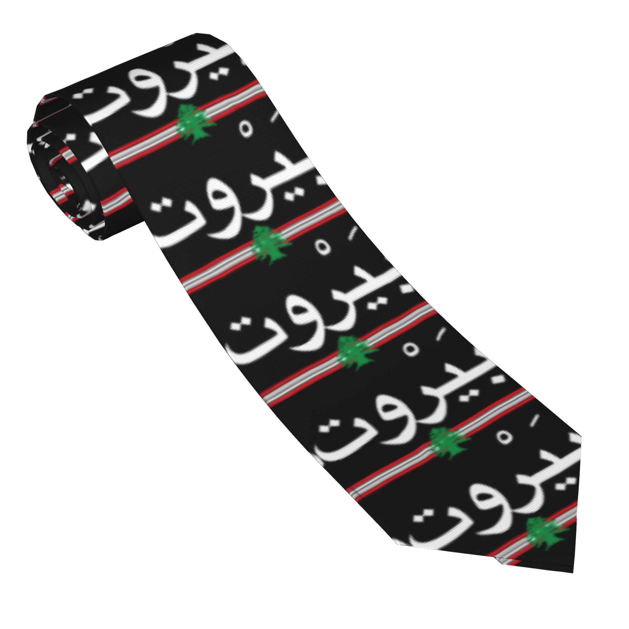 Women Accessories Lebanon - Beirut Lebanon Flag Arabic Emblem Tie
