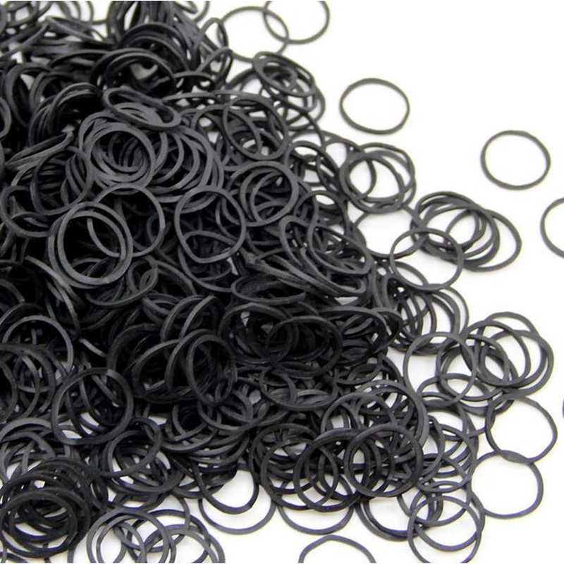 Hair Band Elastic - Mini Rubber Bands black Elastic Hair