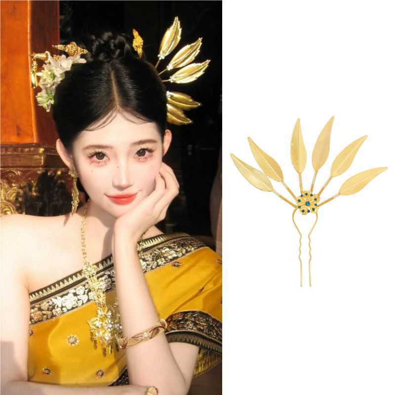 Hair Fork Stick - Palace style hair hairpin vintage Thai