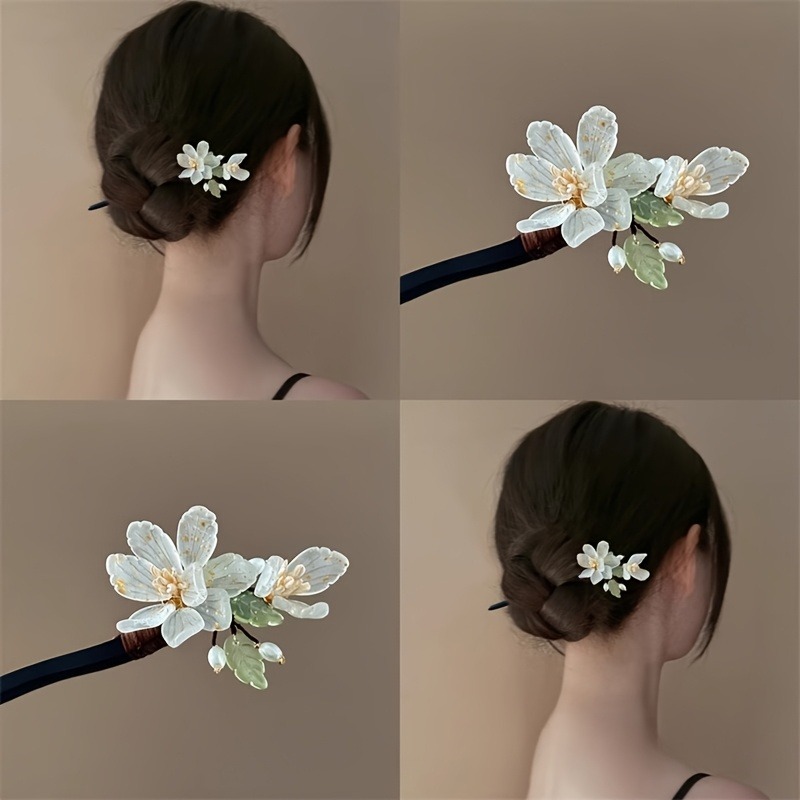 Hair Fork Stick - 1PC New Chinese Magnolia Flower Ball