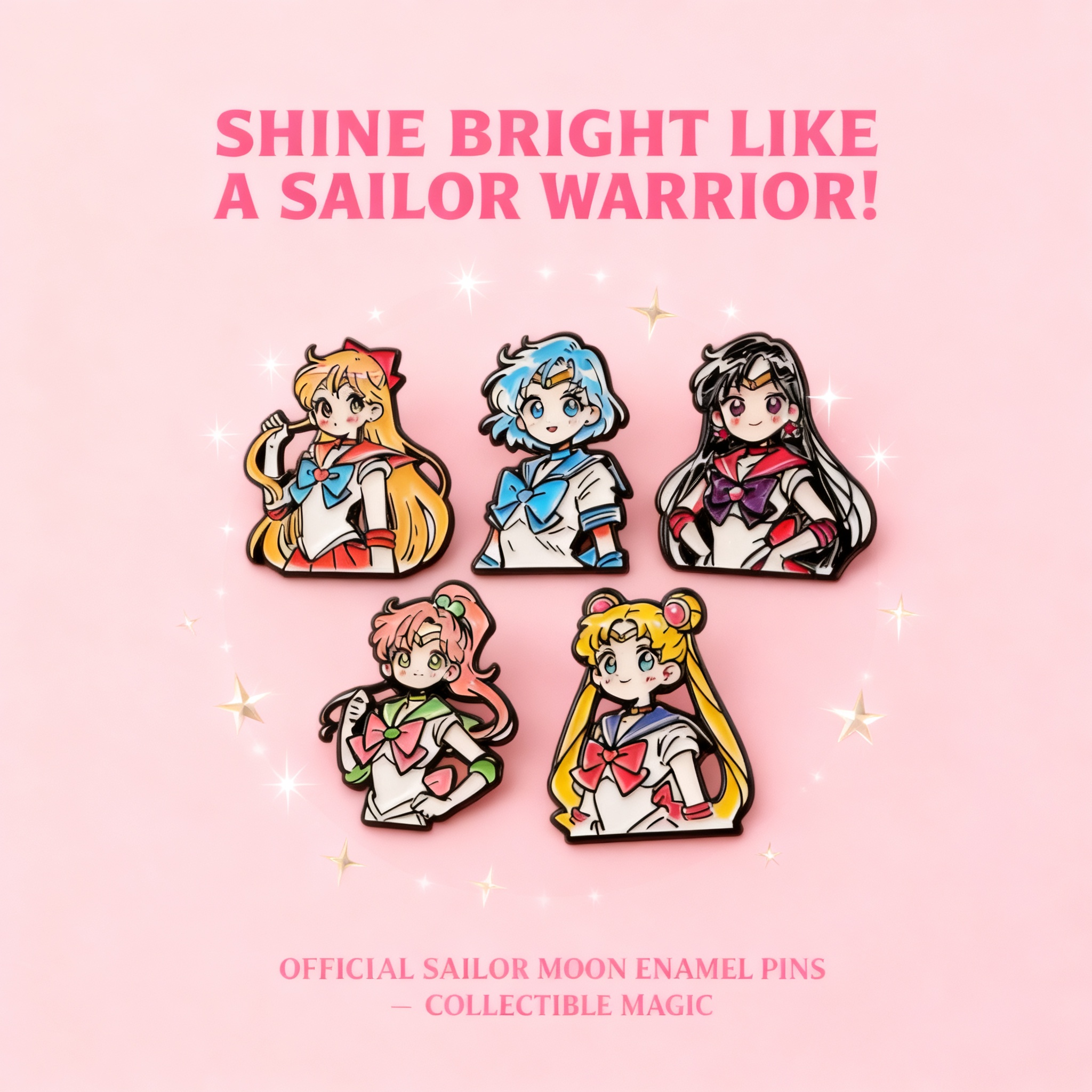 Women Accessories Picture - Manga Anime Enamel Pin Cute Girls