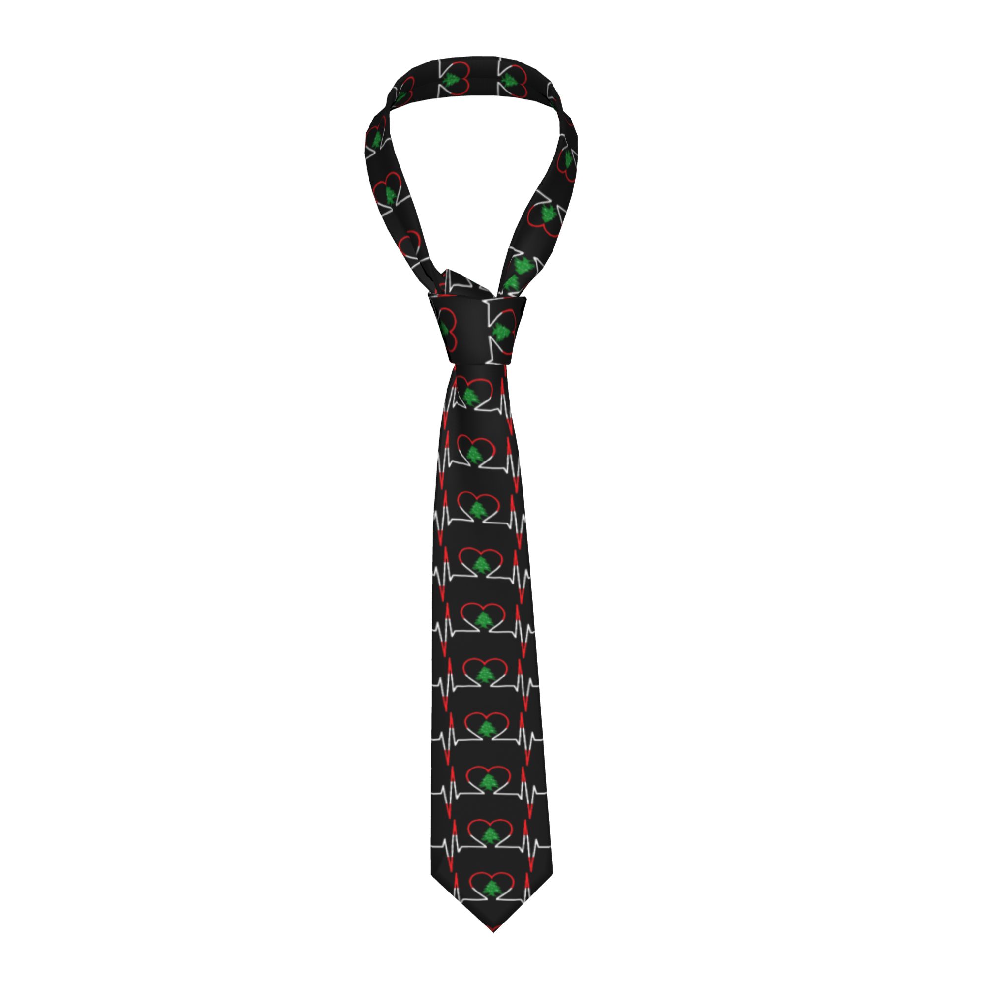 Women Accessories Lebanon - Heartbeat Ecg Lebanon-Lebanese Country Flag Color