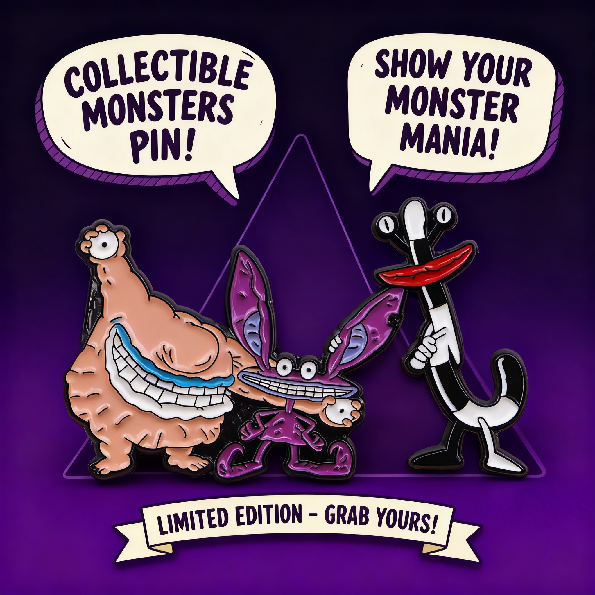 Women Accessories Picture - Cartoon Monster Enamel Pin Badges for