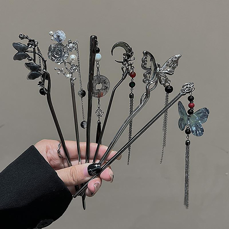 Hair Fork Stick - Retro Elegant Ancient Style Butterfly Tassel