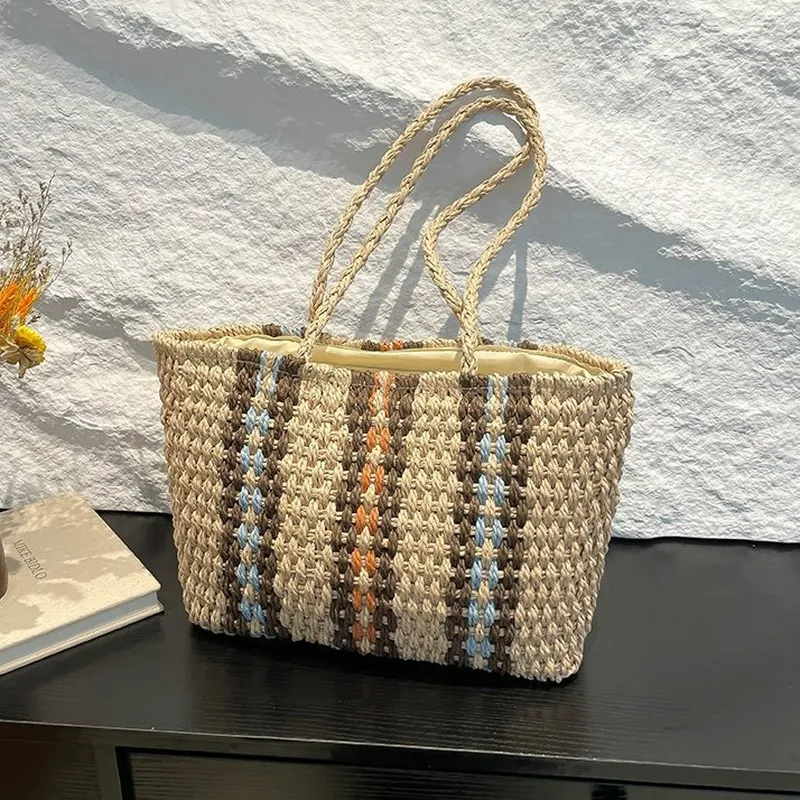 Women'S Accessories - Straw Tote Bag Women One-Shoulder Hand-Woven