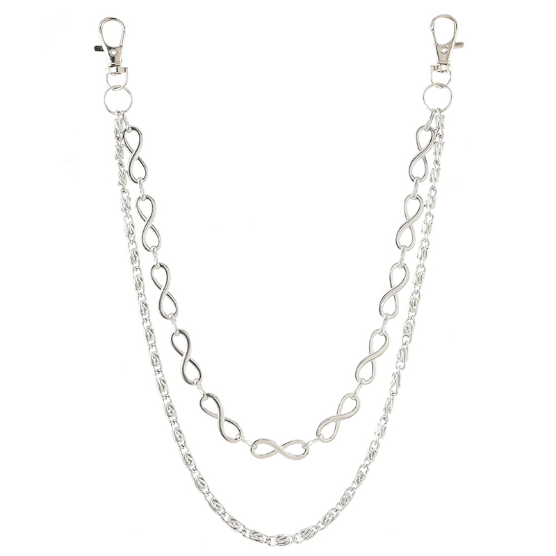 Women Accessories Pk - Punk Style Double Layer Jeans Chain