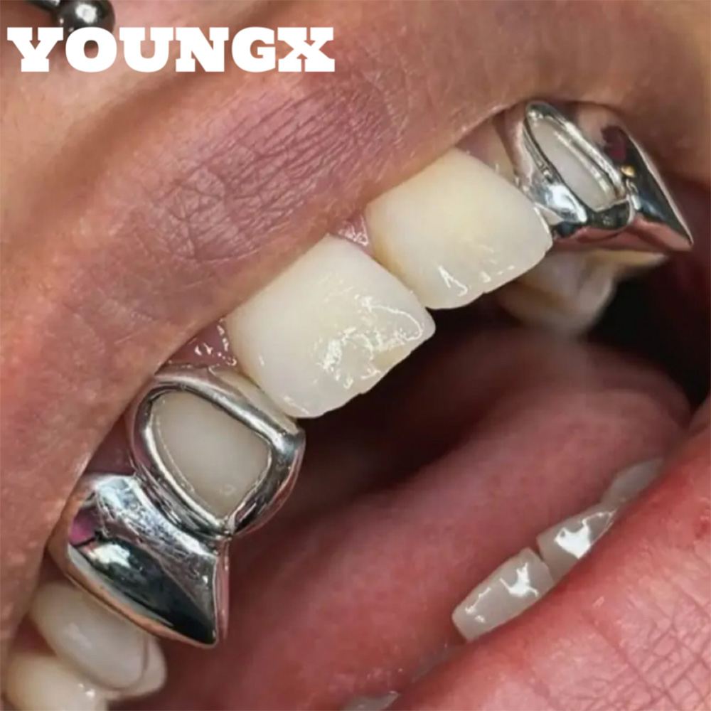 Women'S Vampire Accessories - YOUNGX Hip Hop Double Hollow Glossy