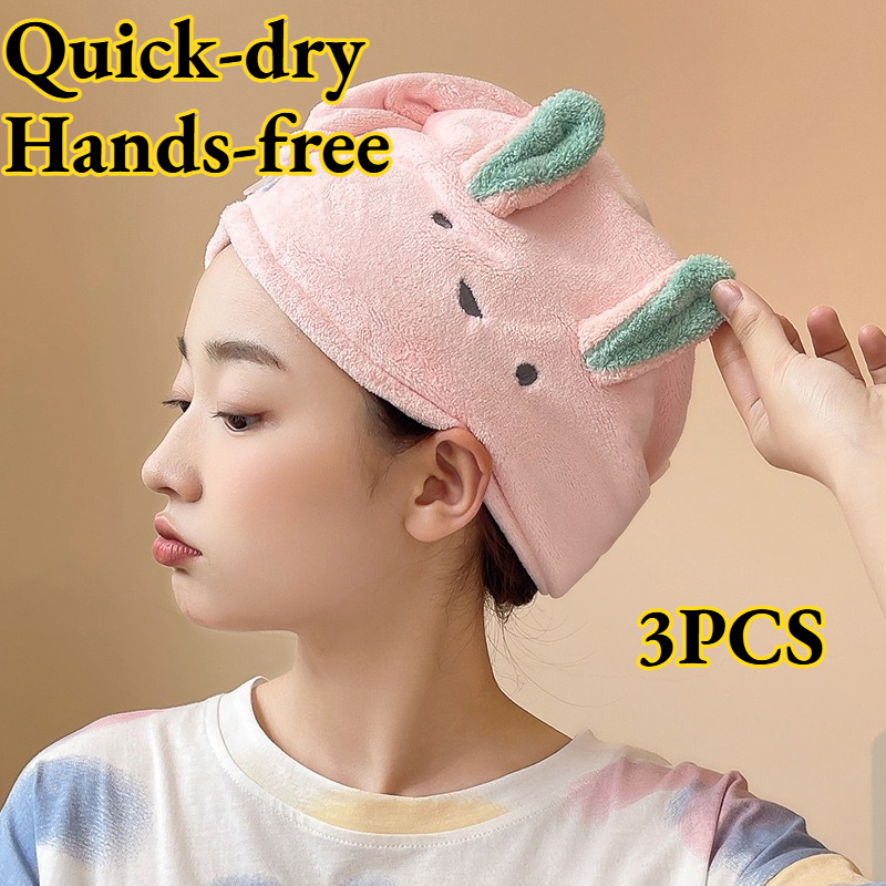 Hair Band Elastic - Hair Towel Cartoon Cute Absorbent Breathable