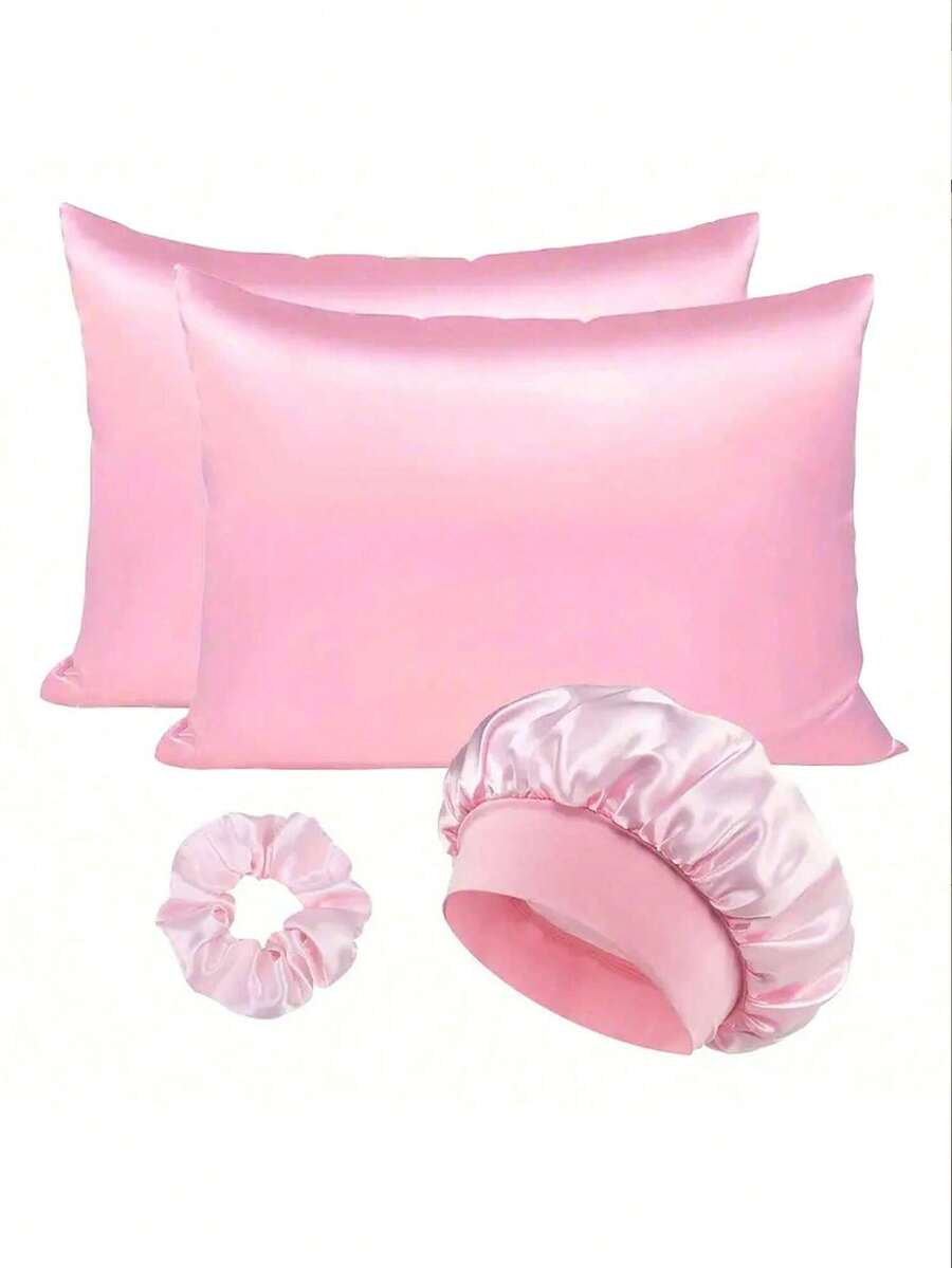 Scrunchie Satin Set - Satin Pillowcase Set For Hair And