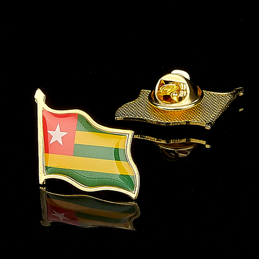 Brooch Pin Gold - The Republic of Togo Africa Country