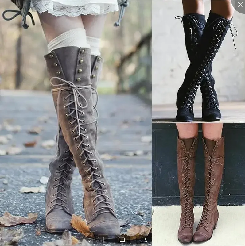 Women Knight Accessories - Medieval Costume Knight Boots Viking Cosplay