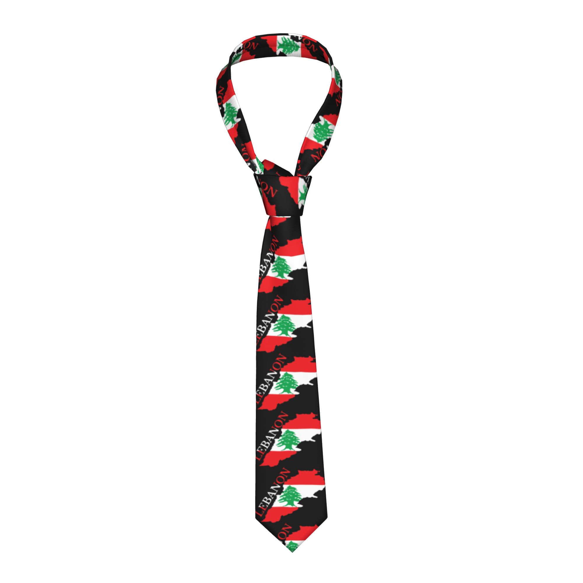 Women Accessories Lebanon - Lebanon Flag Map Tie Cosplay Party