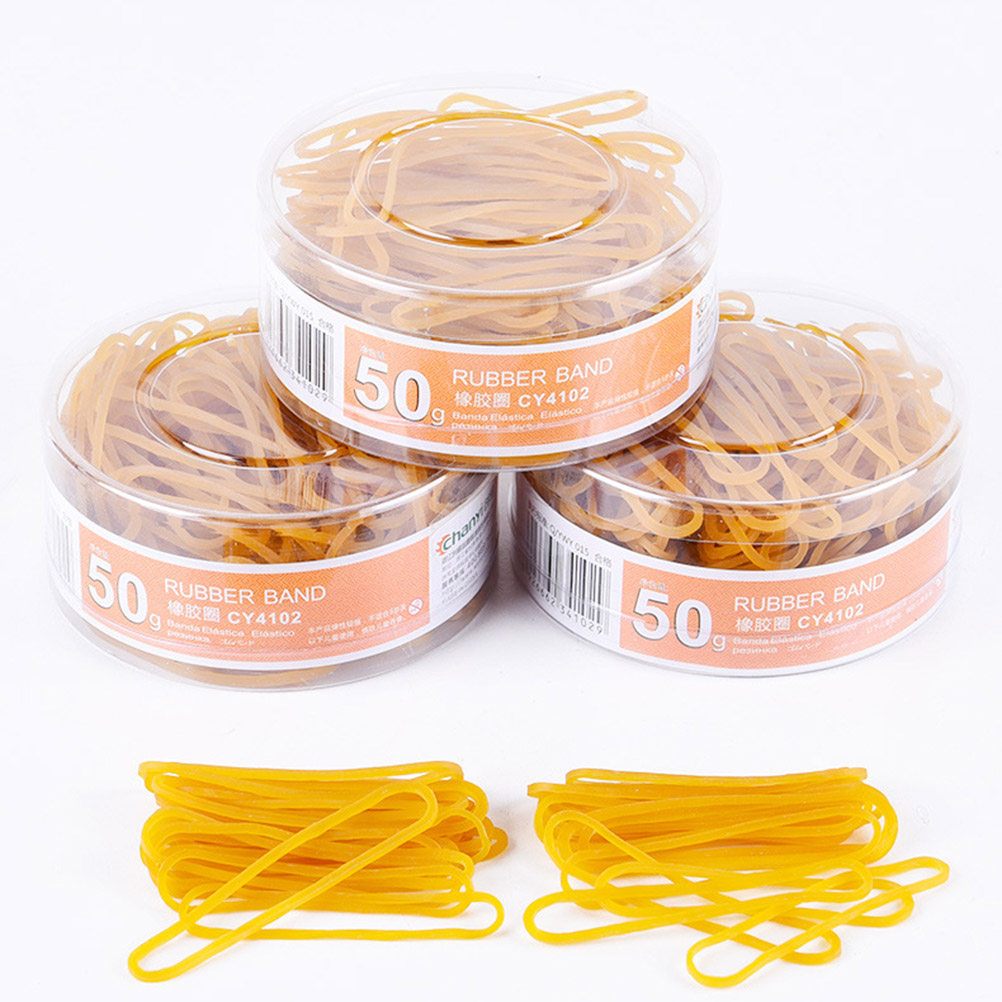 Hair Band Elastic - 1 Box Yellow Rubber Bands 50G