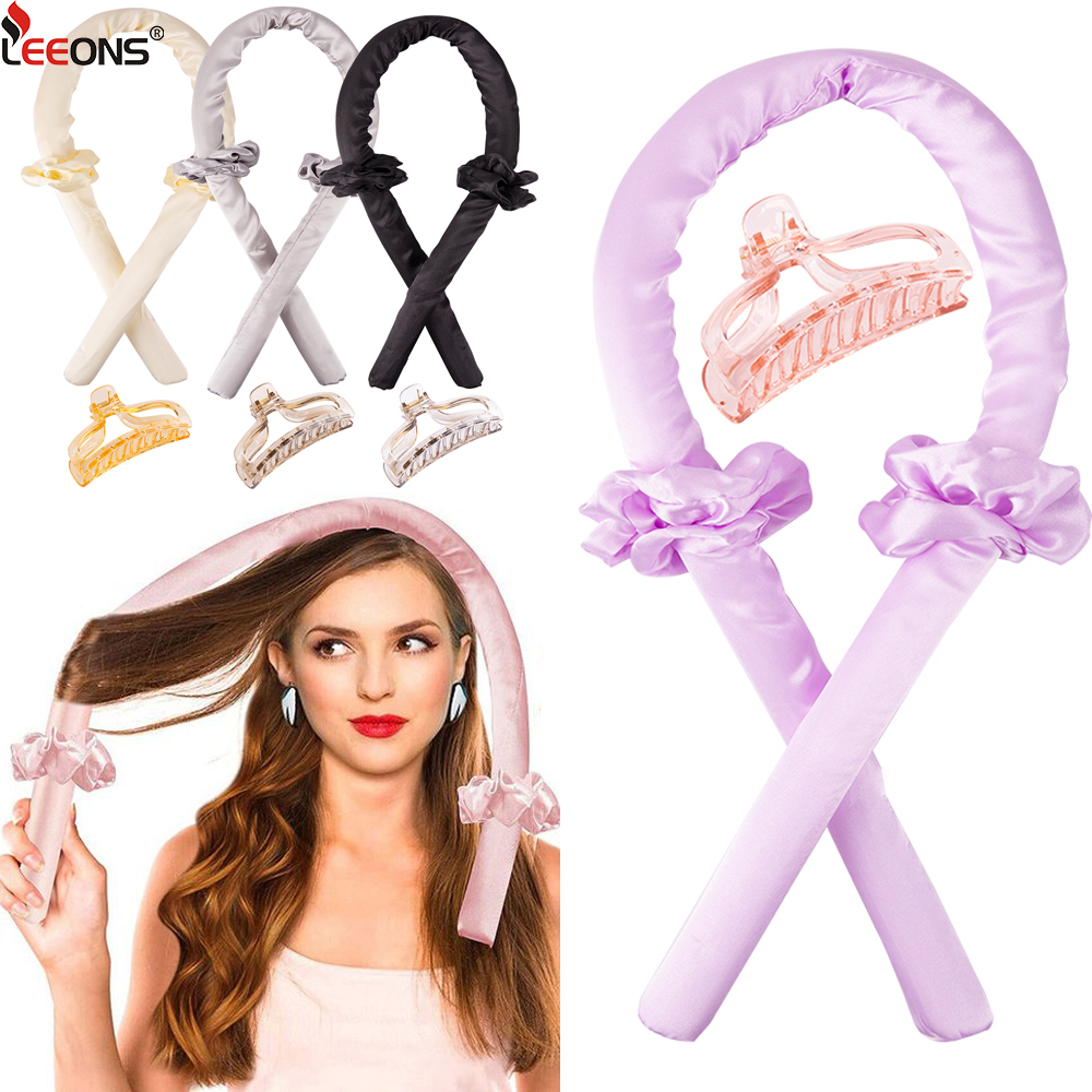 Scrunchie Satin Set - No Heat Silk Ribbon Rollers Heatless