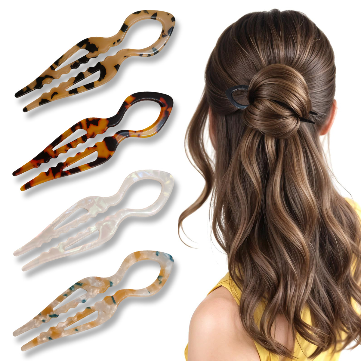 U-Shaped Hair Sticks Tortoises - Hair Fork Stick recensie en prijs