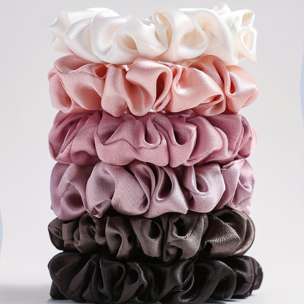 6Pcs Satin Scrunchies Set Soft - Scrunchie Satin Set recensie en prijs
