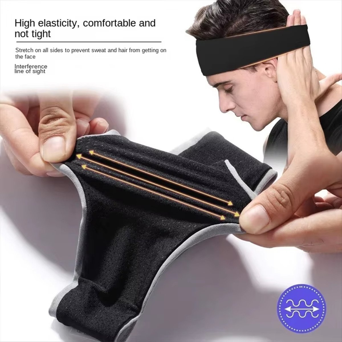 ABST Sweatband for Men Women E - Hair Band Elastic recensie en prijs