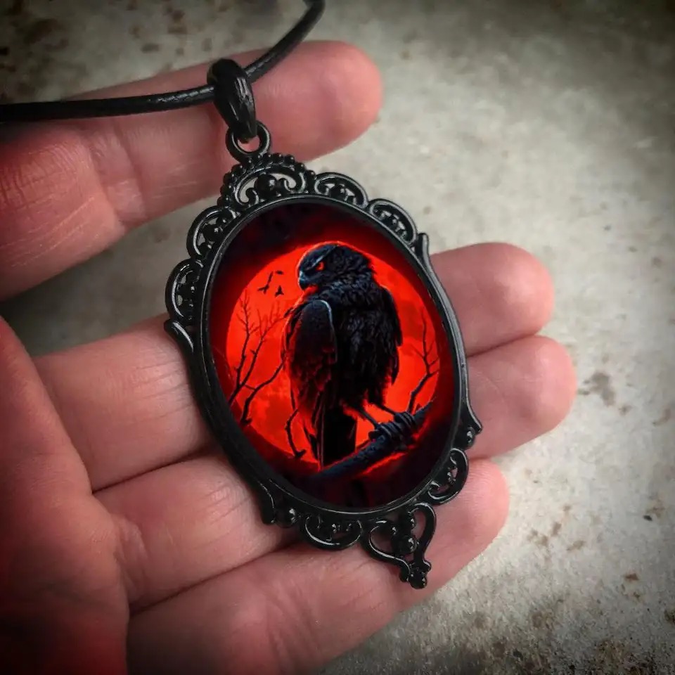 Gothic Vampire Owl Cameo Neckl - Women'S Vampire Accessories recensie en prijs