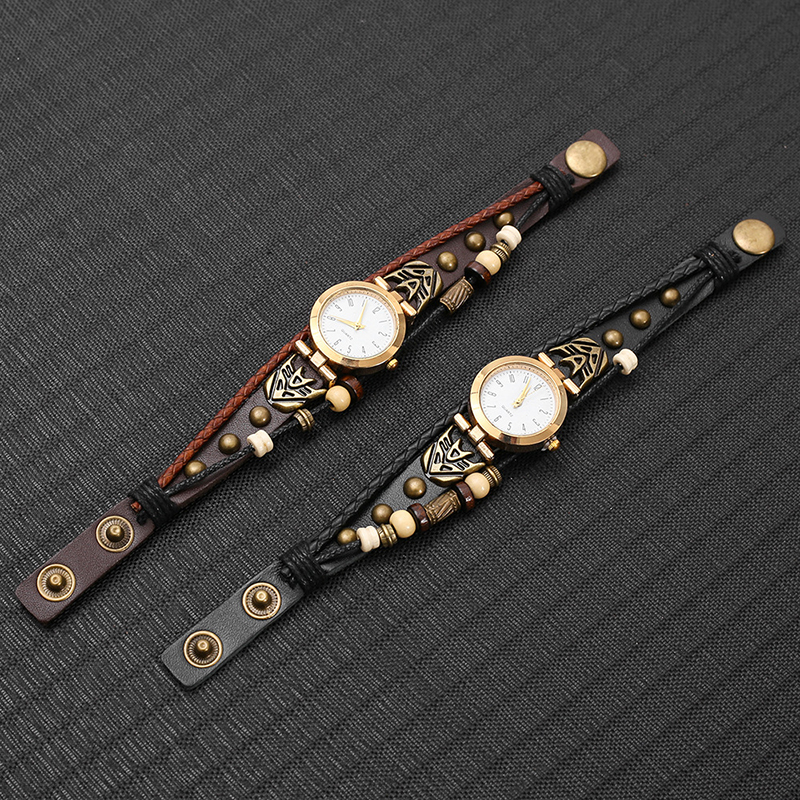 Vintage Leather Quartz Watch H - Women Accessories Pk recensie en prijs