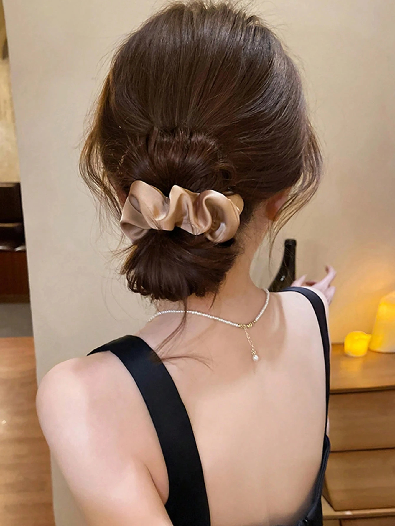 1/3Pcs Women 3.39in Vintage Fr - Scrunchie Satin Set recensie en prijs