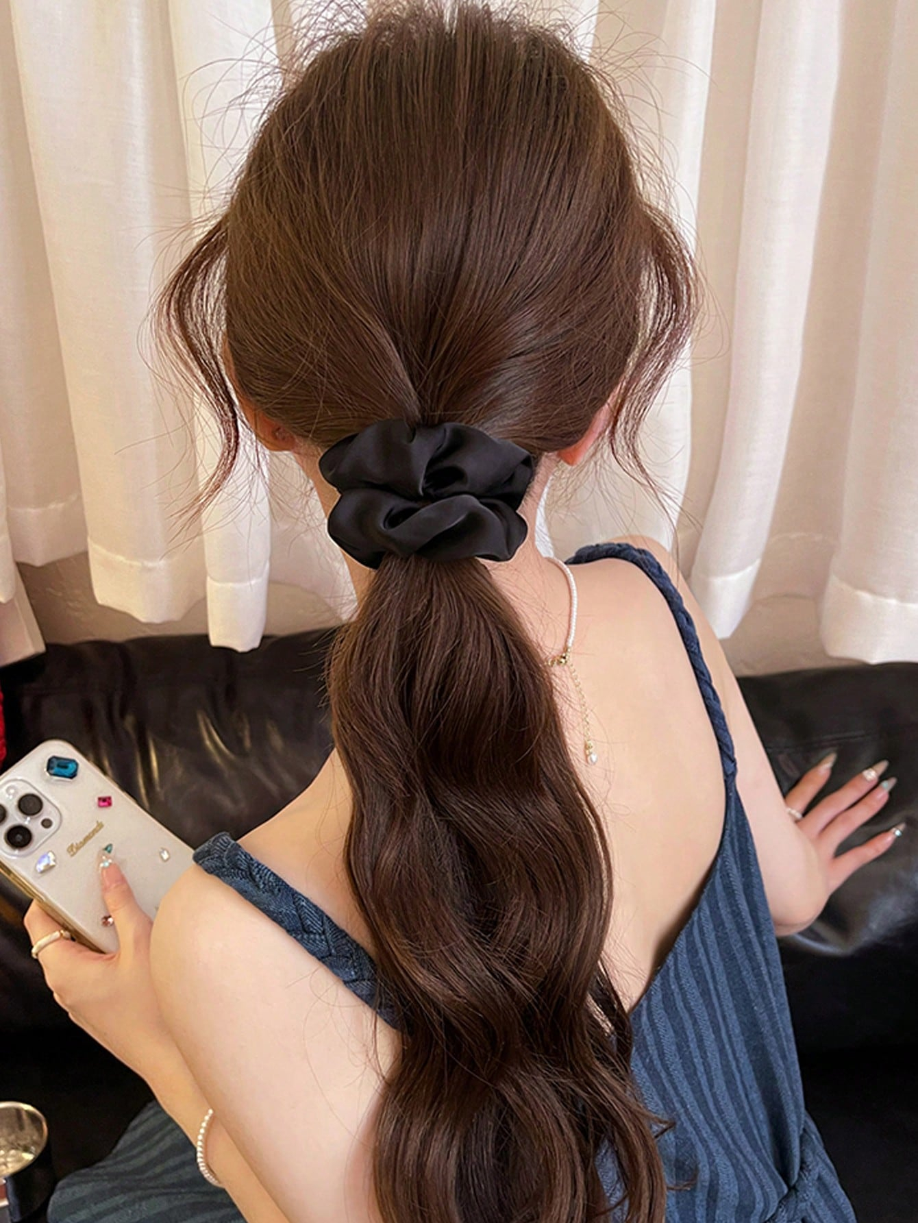 1/3Pcs Women 3.39in Vintage Fr - Scrunchie Satin Set recensie en prijs