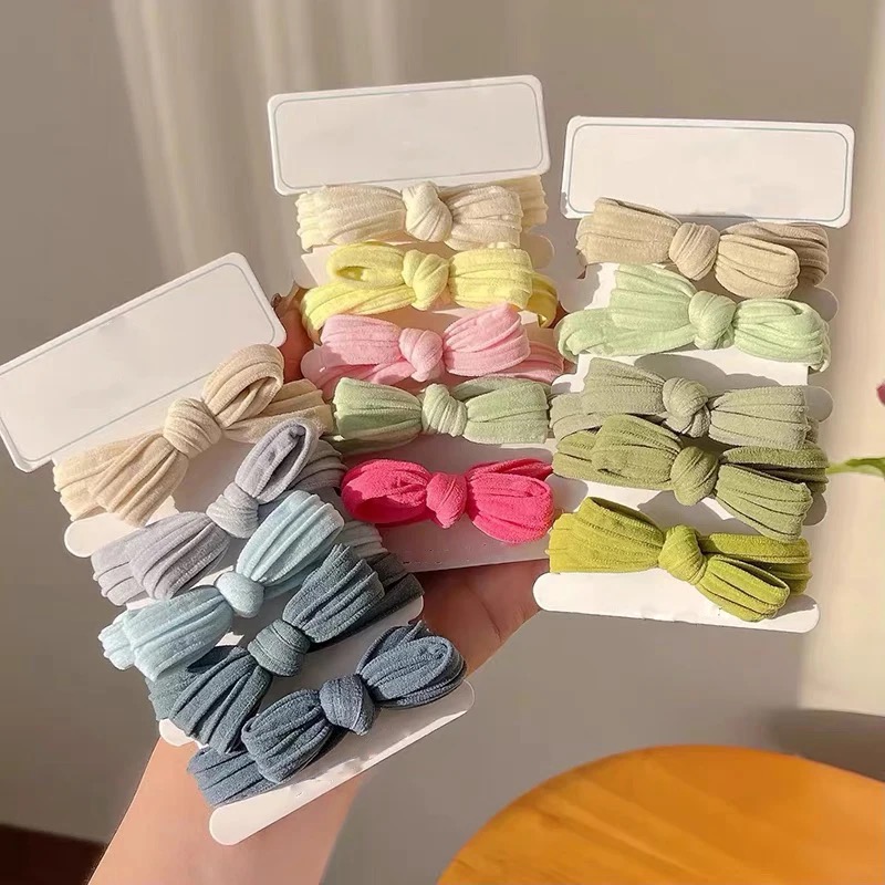 5Pcs/Set Cute Bowknot Solid Co - Scrunchie Satin Set recensie en prijs
