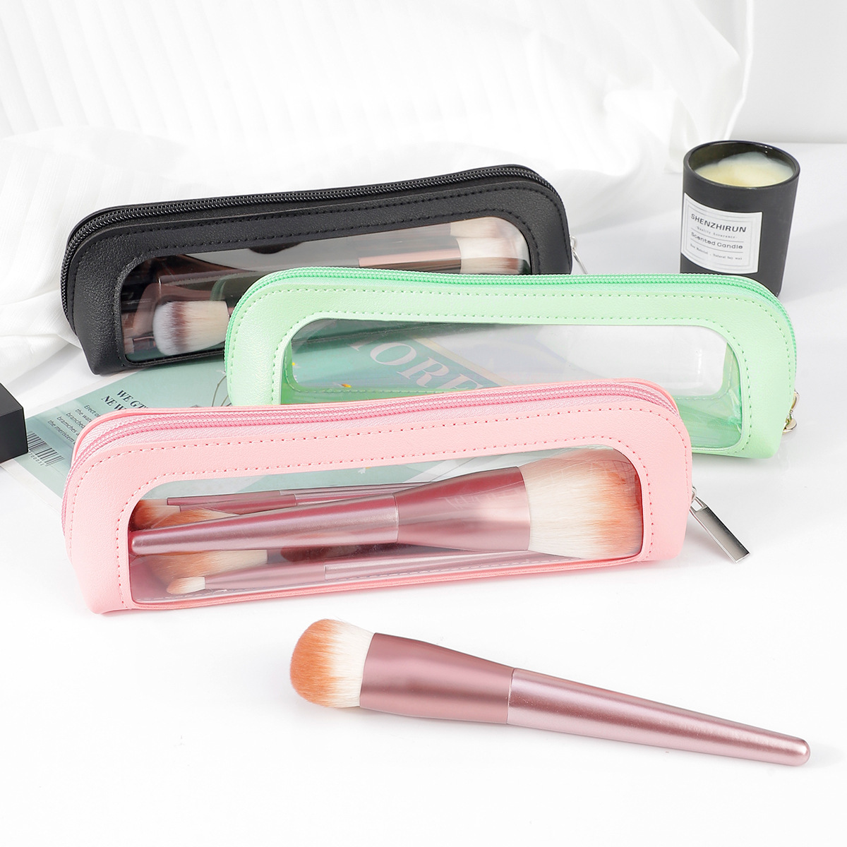 Small Clear PU Leather Travel  - Women Accessories Organizer recensie en prijs