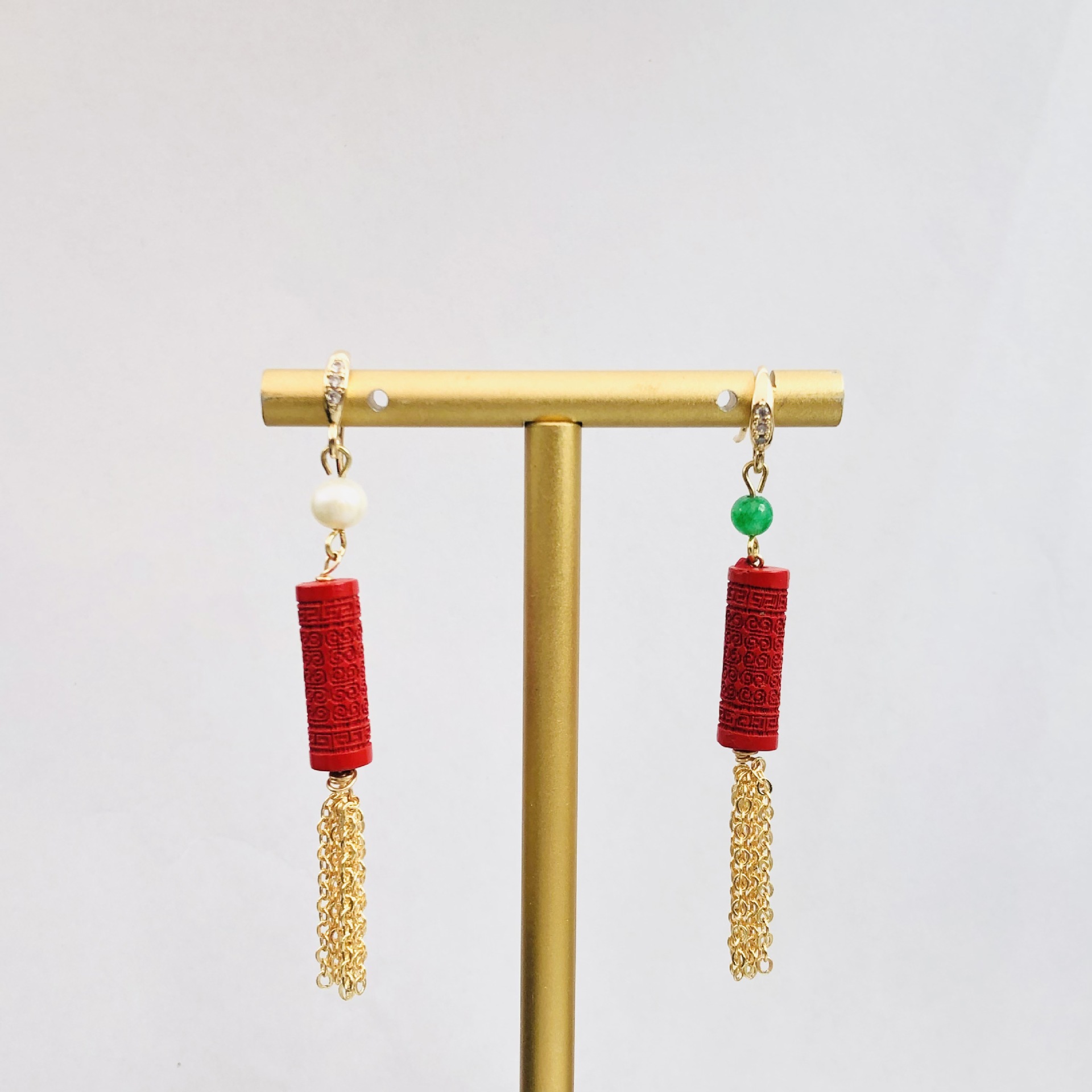 AB cinnabar fringed earrings o - Women'S Accessories Manufacturers recensie en prijs