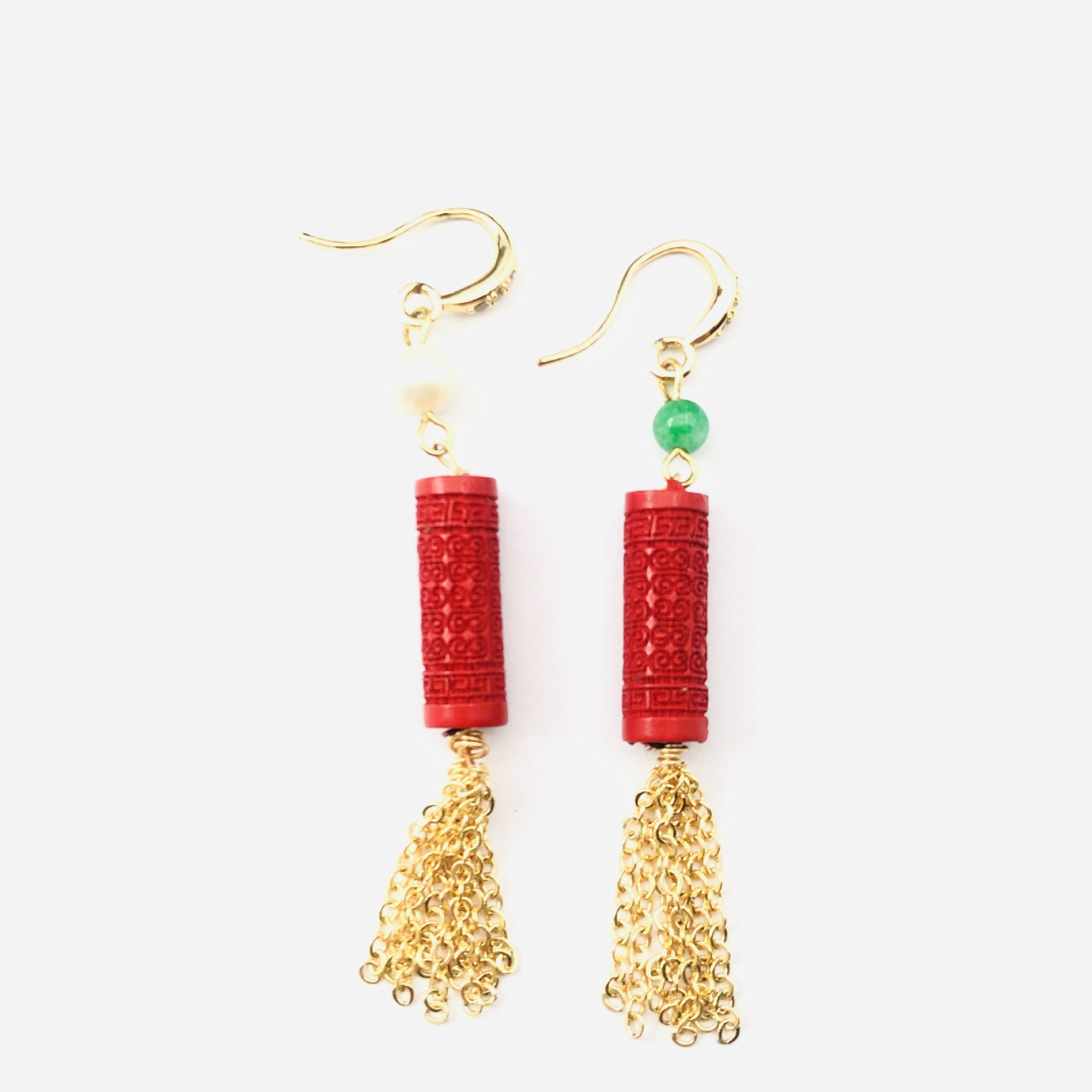 AB cinnabar fringed earrings o - Women'S Accessories Manufacturers recensie en prijs