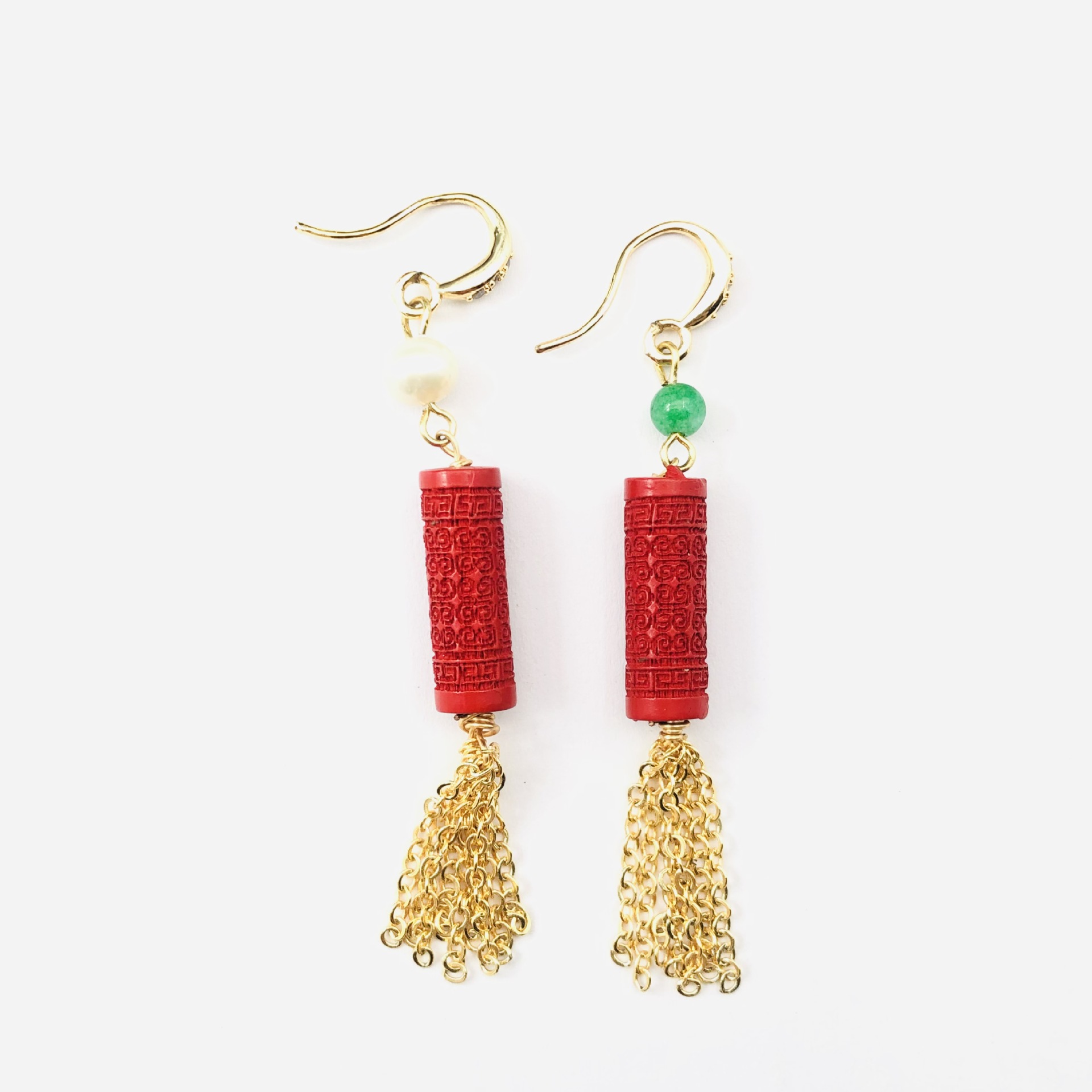 AB cinnabar fringed earrings o - Women'S Accessories Manufacturers recensie en prijs