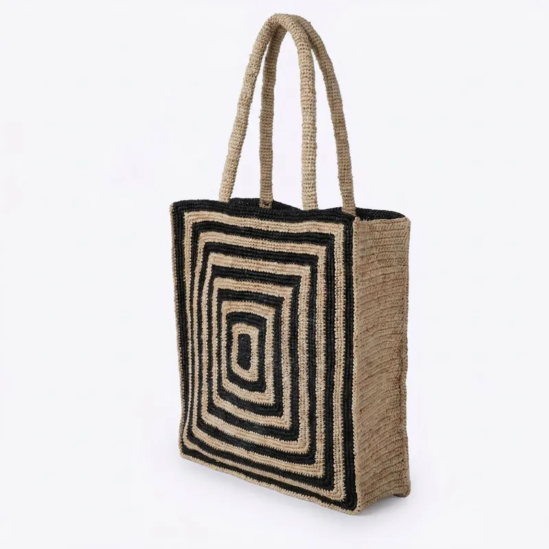 Striped raffia woven straw bag - Women'S Accessories recensie en prijs