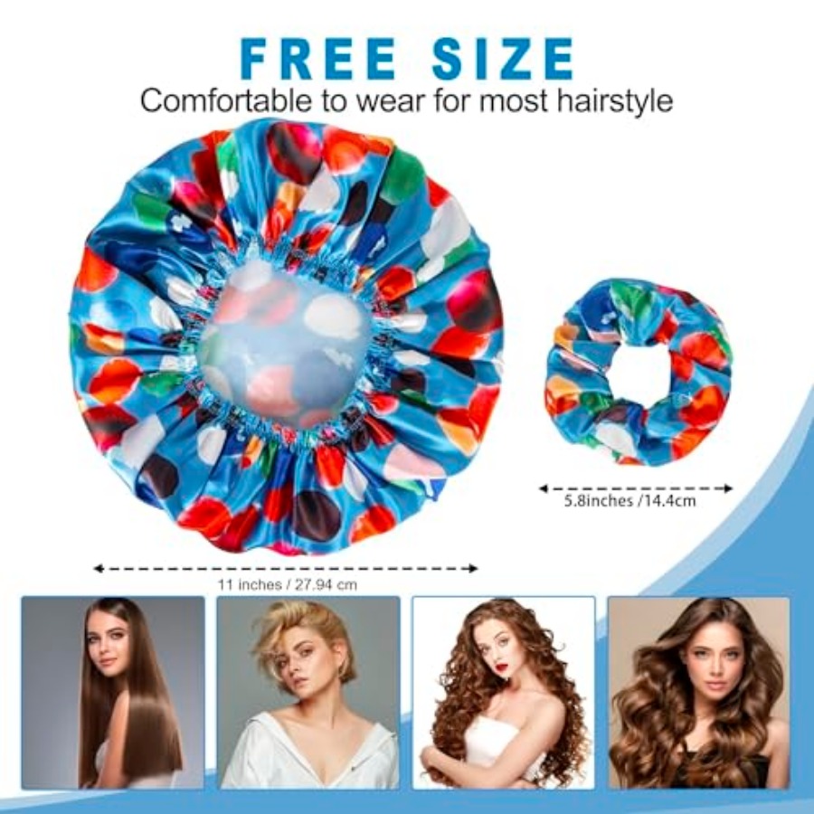 Shower Cap for Women Set of 4, - Scrunchie Satin Set recensie en prijs