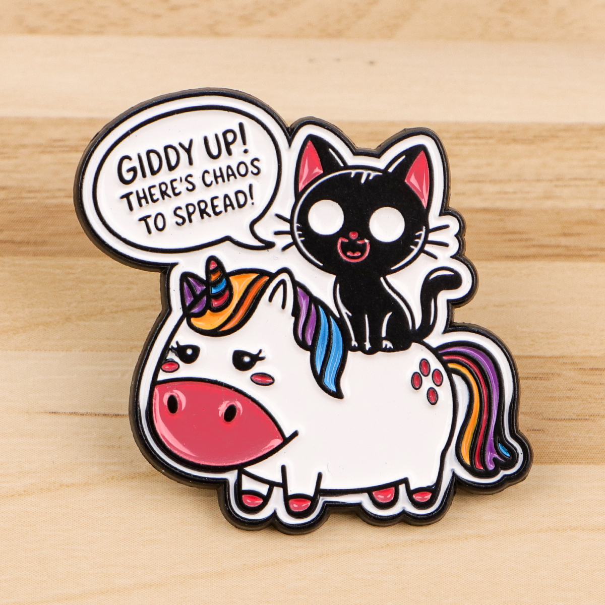 Cute Black Cat Enamel Pin Cart - Women Accessories Picture recensie en prijs