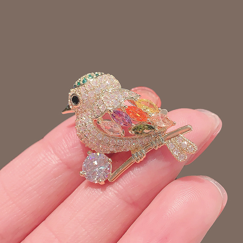 Exquisite gold color bird desi - Brooch Pin Gold recensie en prijs
