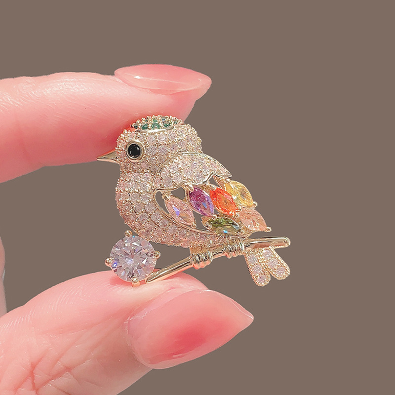 Exquisite gold color bird desi - Brooch Pin Gold recensie en prijs