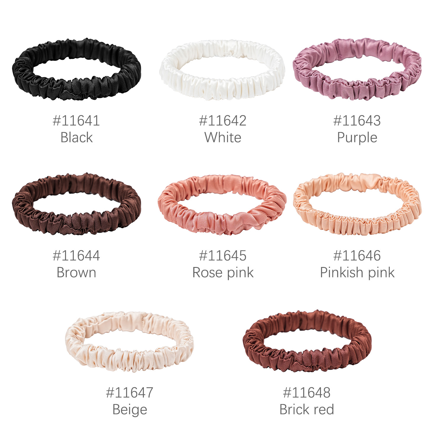 8PCS/Set 100% Pure Mulberry Si - Scrunchie Satin Set recensie en prijs