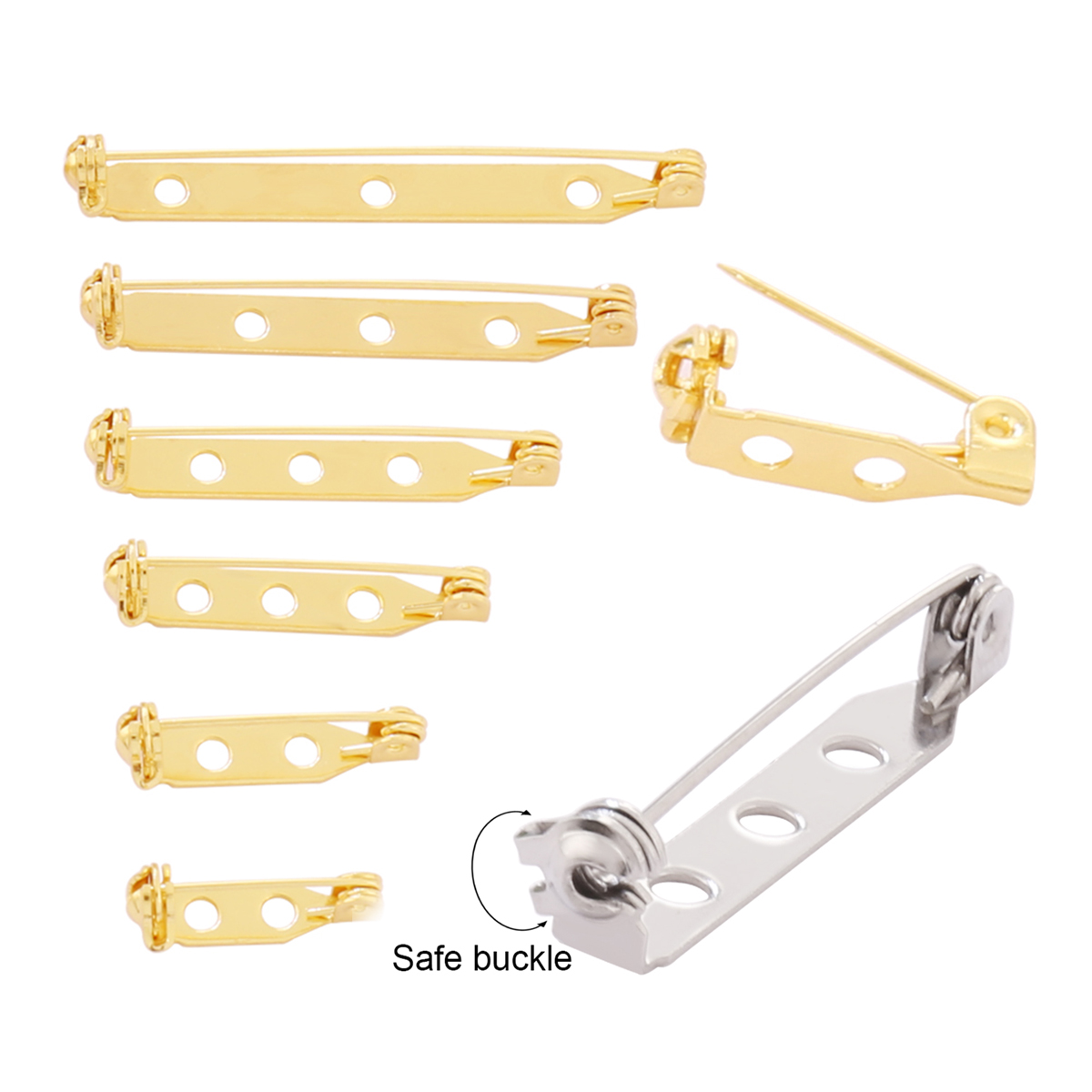10pcs 17-45mm Brooch Clip Base - Brooch Pin Gold recensie en prijs