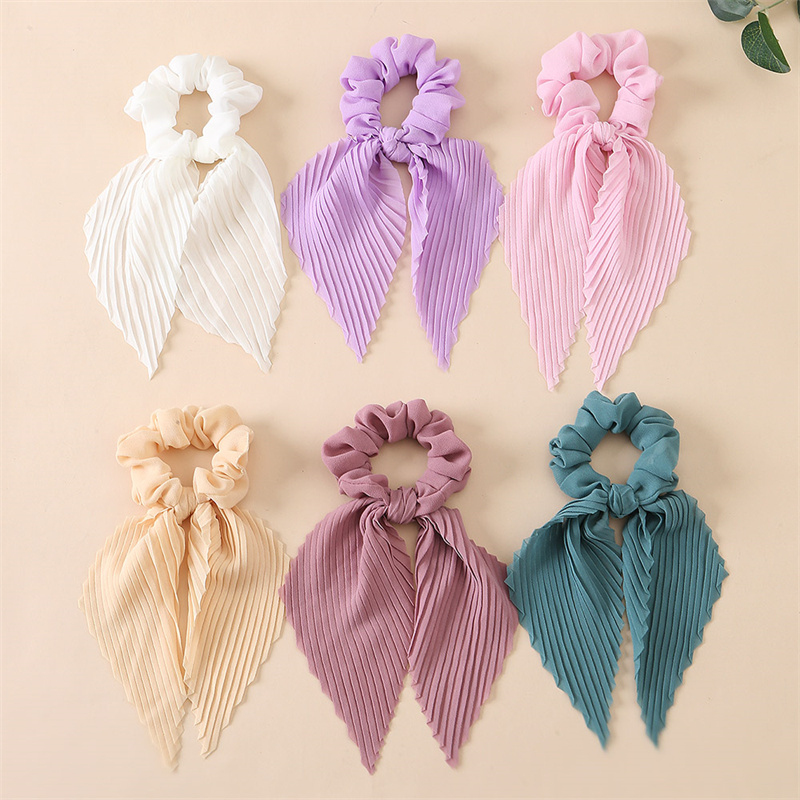 6Pcs/set Pleated Ribbon Scrunc - Scrunchie Satin Set recensie en prijs