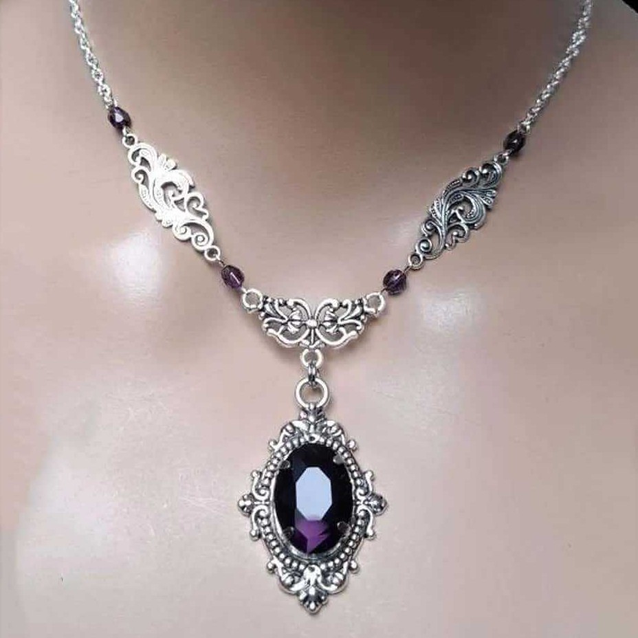 Purple Magic Water Drop Neckla - Women'S Vampire Accessories recensie en prijs