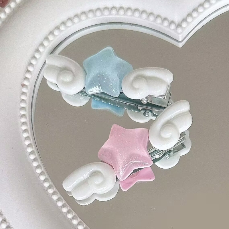 New Jelly Pink Star Wings Hair - Women Accessories Pk recensie en prijs