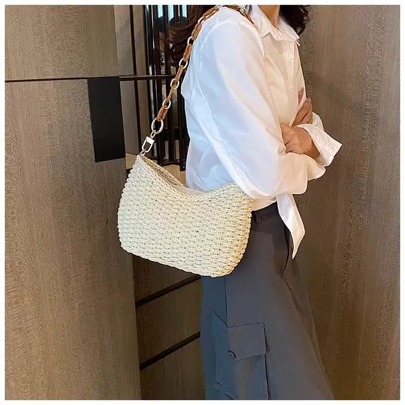 Straw Woven Shoulder Bag for W - Women'S Accessories recensie en prijs