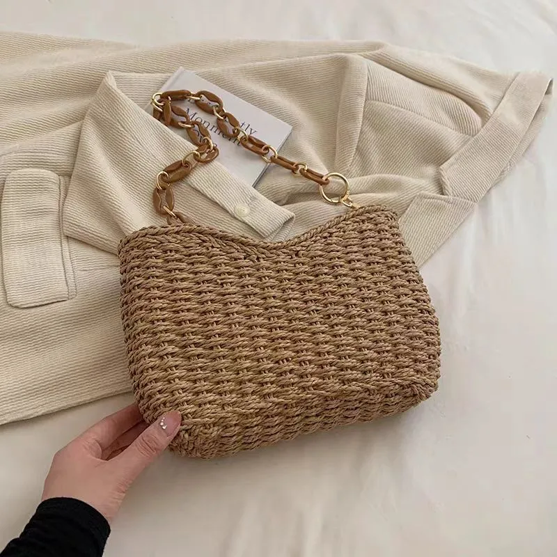 Straw Woven Shoulder Bag for W - Women'S Accessories recensie en prijs